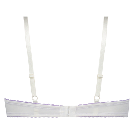 Cherry Padded Underwired Bra, White