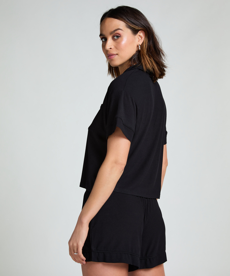 Short Jersey Rib Essential, Black