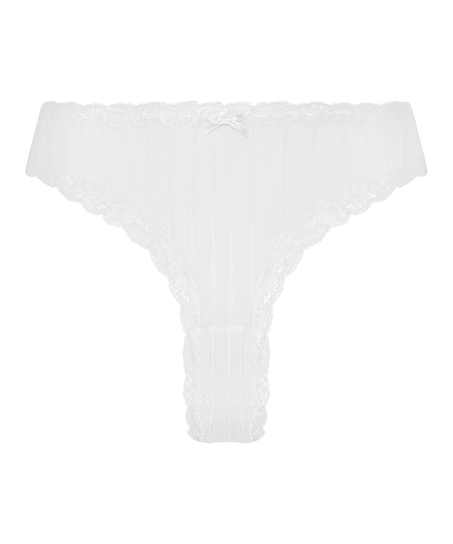 V-shape Mesh Brazilian, White