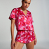 Satin pyjama shorts, Pink