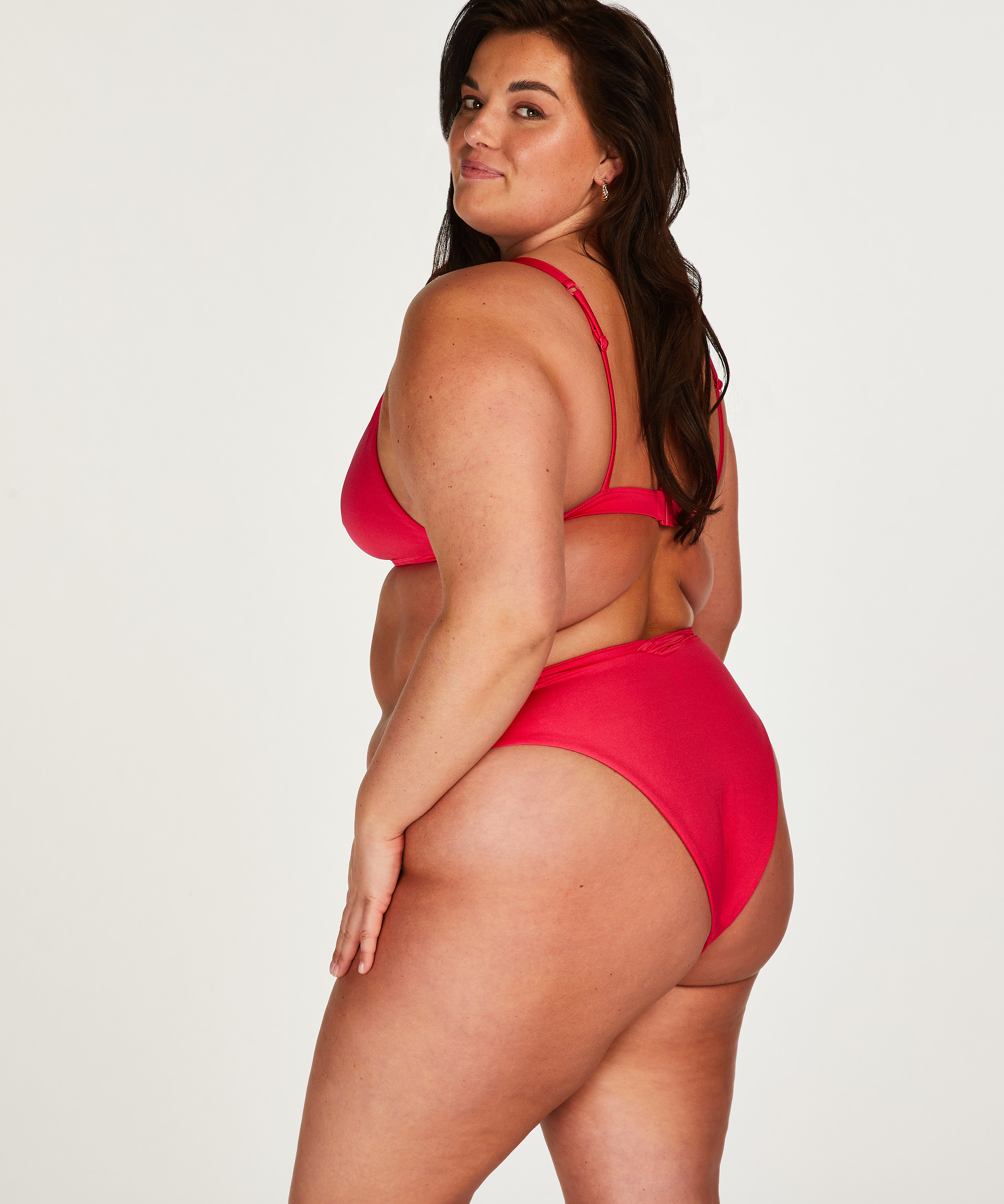 Grenada High Waisted Bikini Bottoms, Pink, main