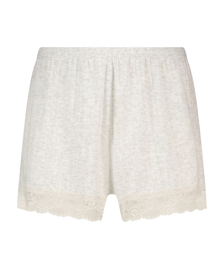 Lace shorts, Beige
