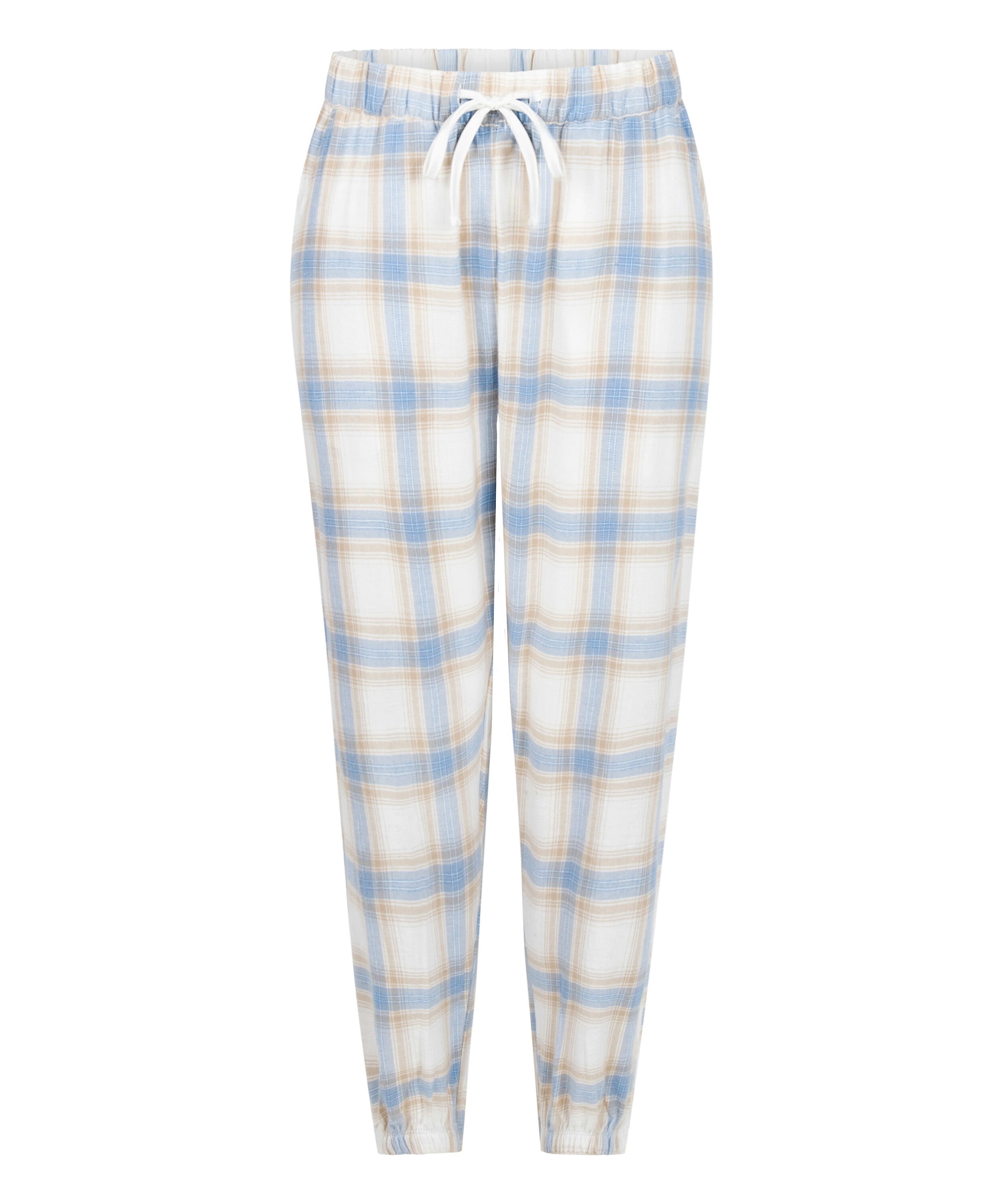 Petite Twill Check Pyjama Pants, Blue