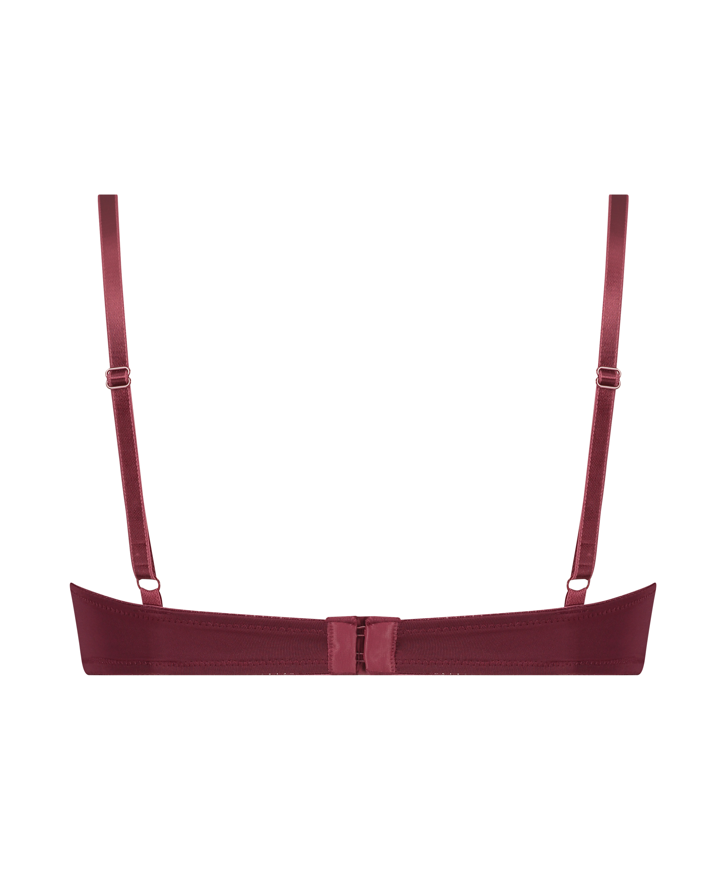 Plunge Padded Underwired Bra, Red, main