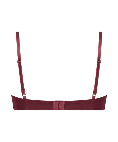 Plunge Padded Underwired Bra, Red