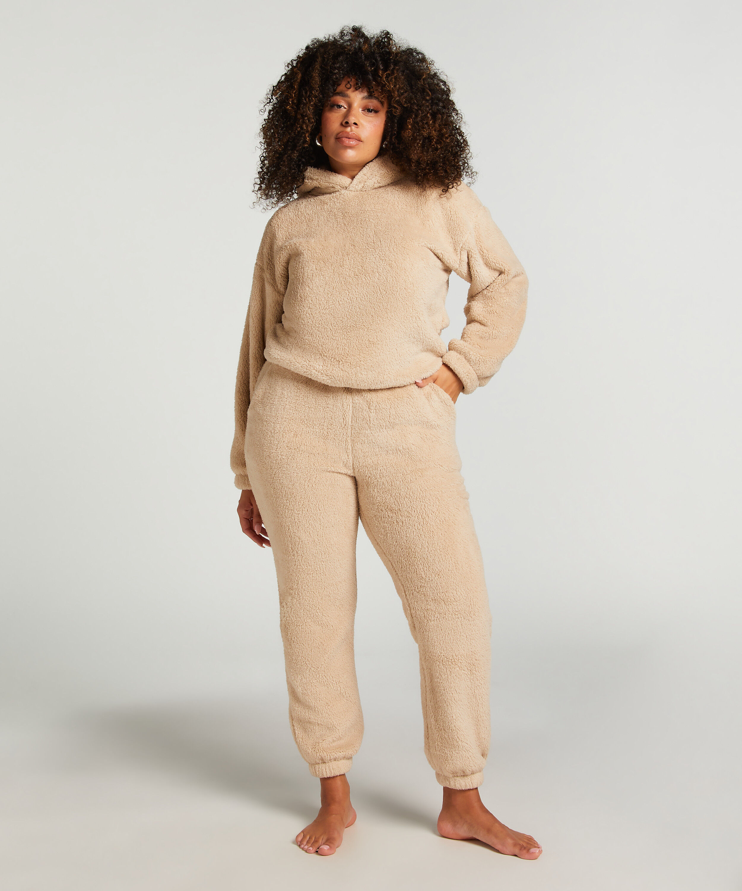 Snuggle Fleece Joggers, Beige