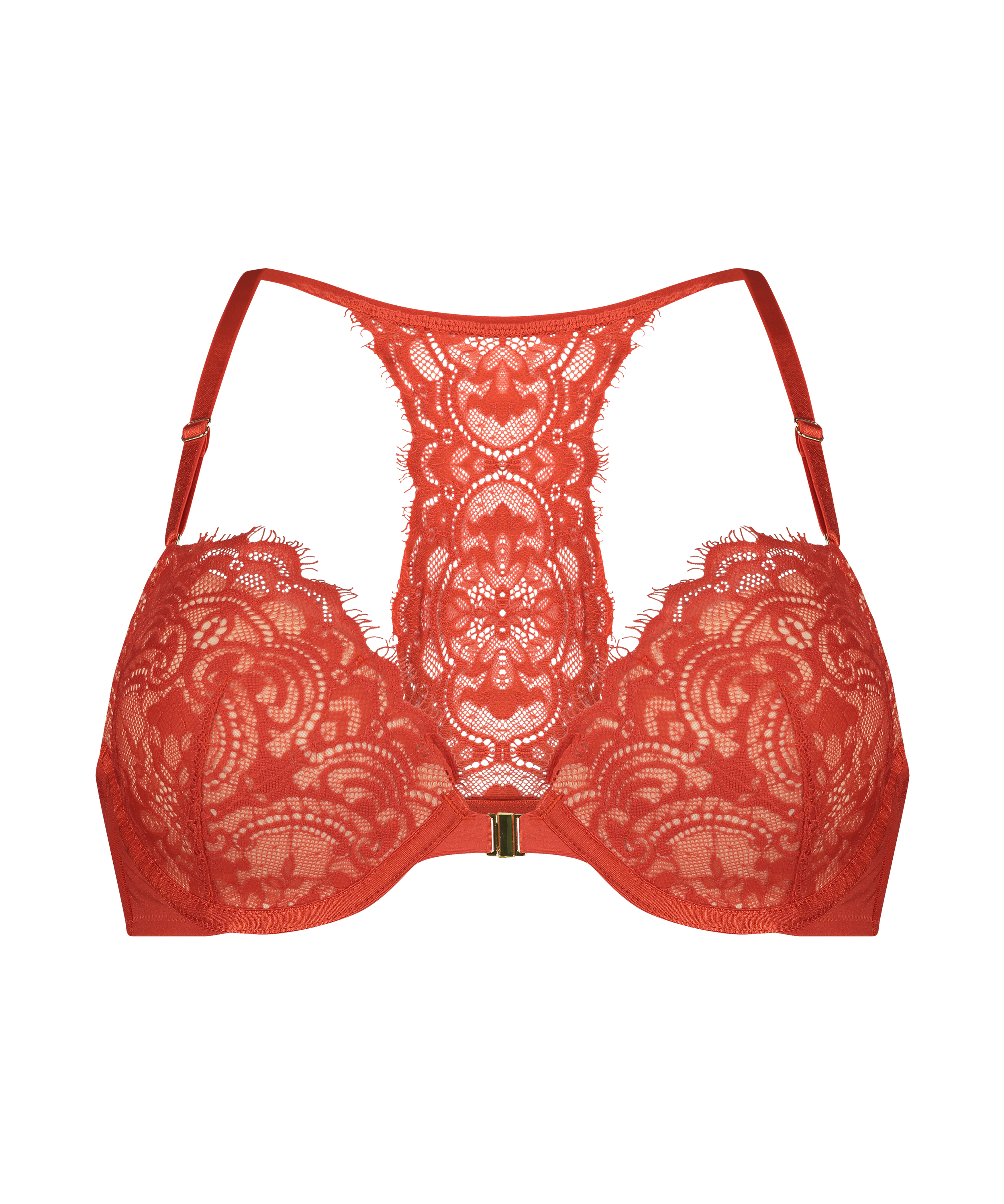 Kat padded underwired bra, Red, main