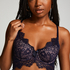 Marilee Padded Underwired Longline Bra, Blue