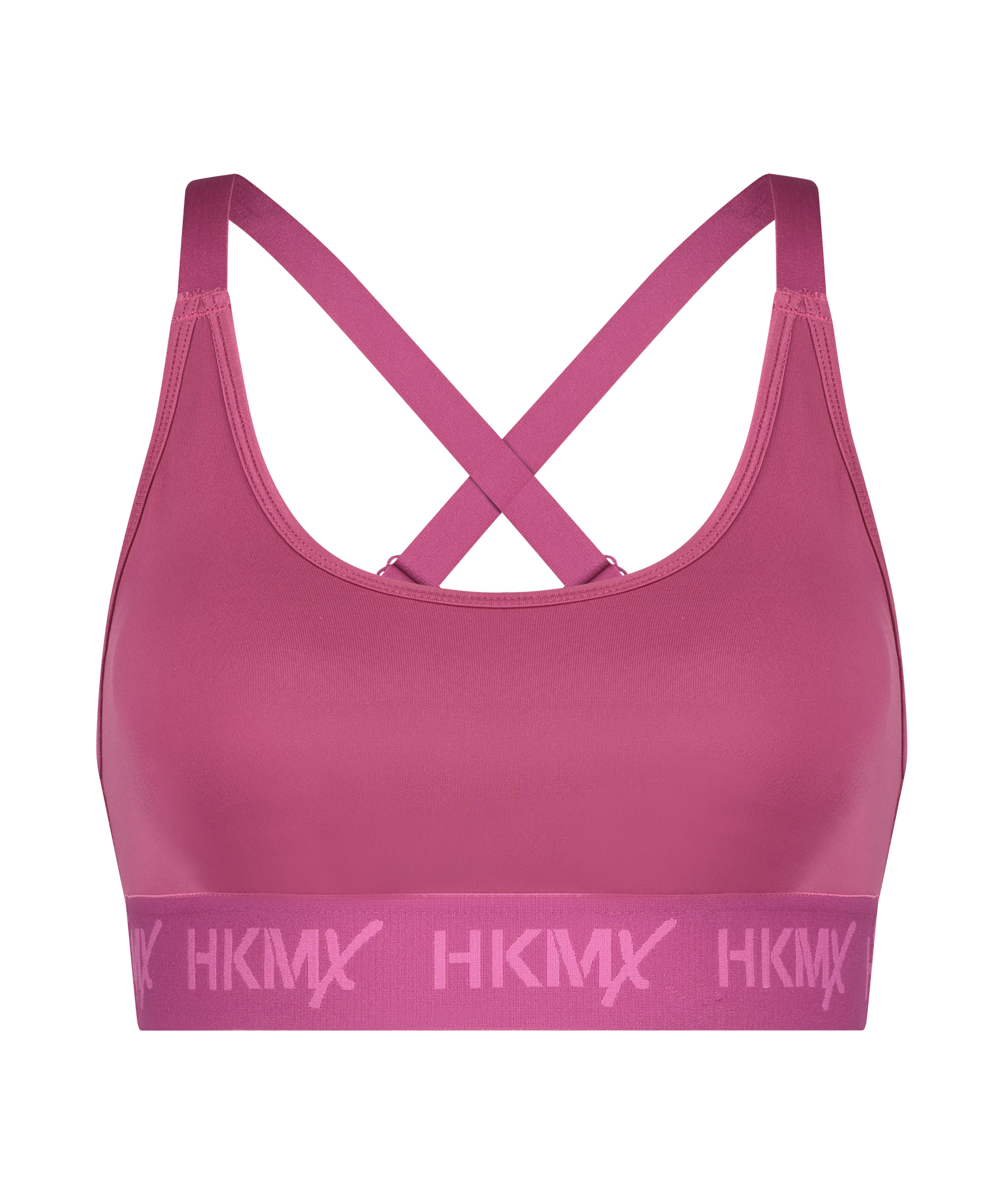 HKMX The Crop Logo Sports Bra Level 1, Pink, main