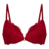 Marine Padded Underwired Push-Up Bra, Red