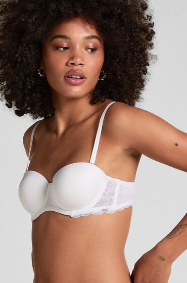 Hunkemöller Angie Padded Underwired Strapless Bra White