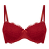 Teddy Padded Underwired Bra, Red