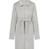 Zip Fleece Bathrobe, Grey