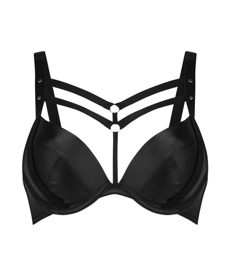 Shadow Padded Underwired Push-Up Bra, Black
