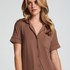 Essential Jersey Short-Sleeved Jacket, Brown