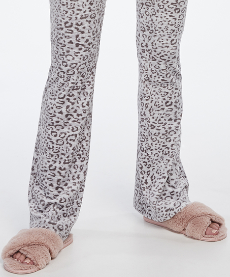 Fake Fur Crossed House slippers, Pink