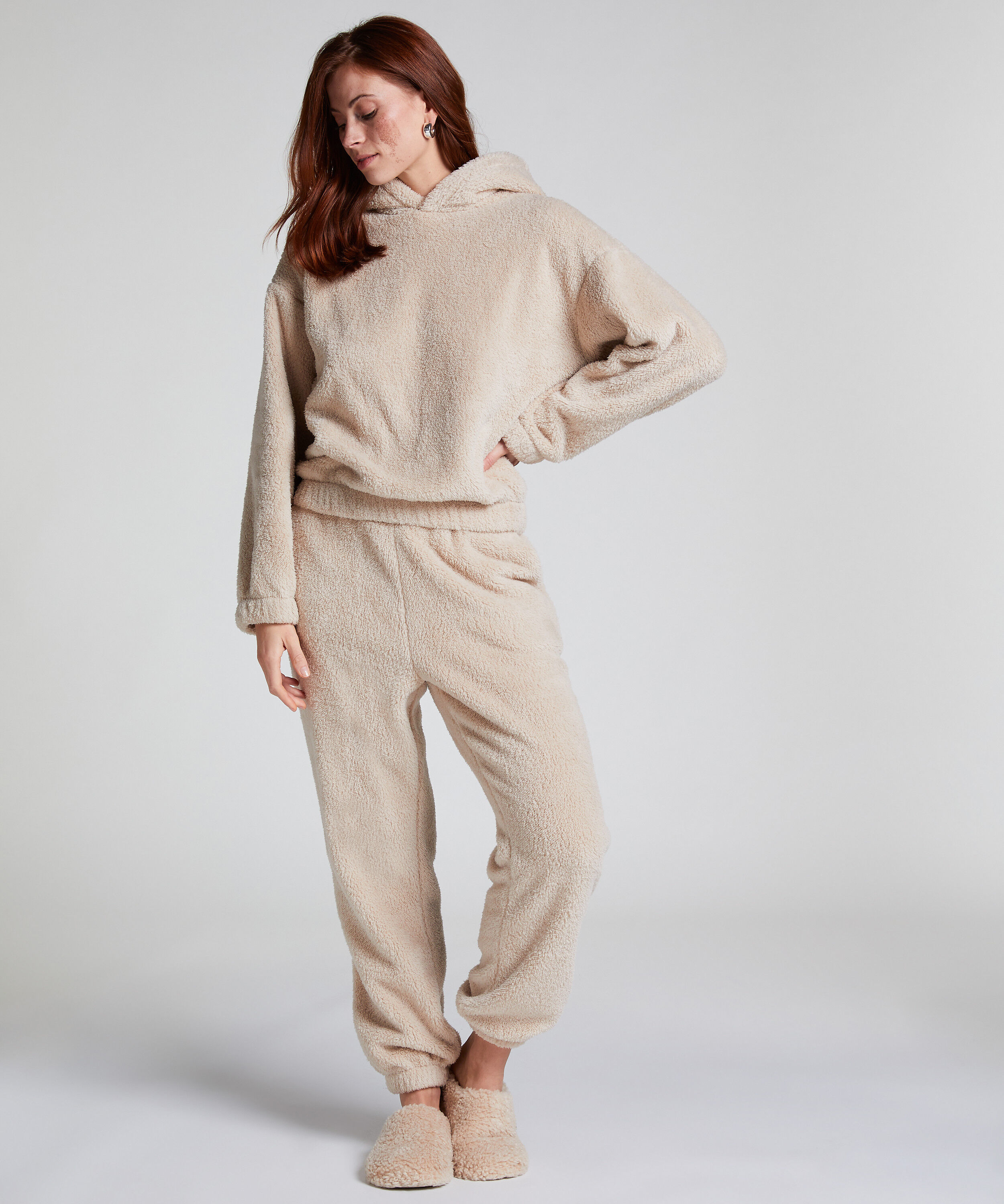 Snuggle Fleece Joggers, Beige