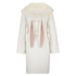 Fleece Bathrobe, White