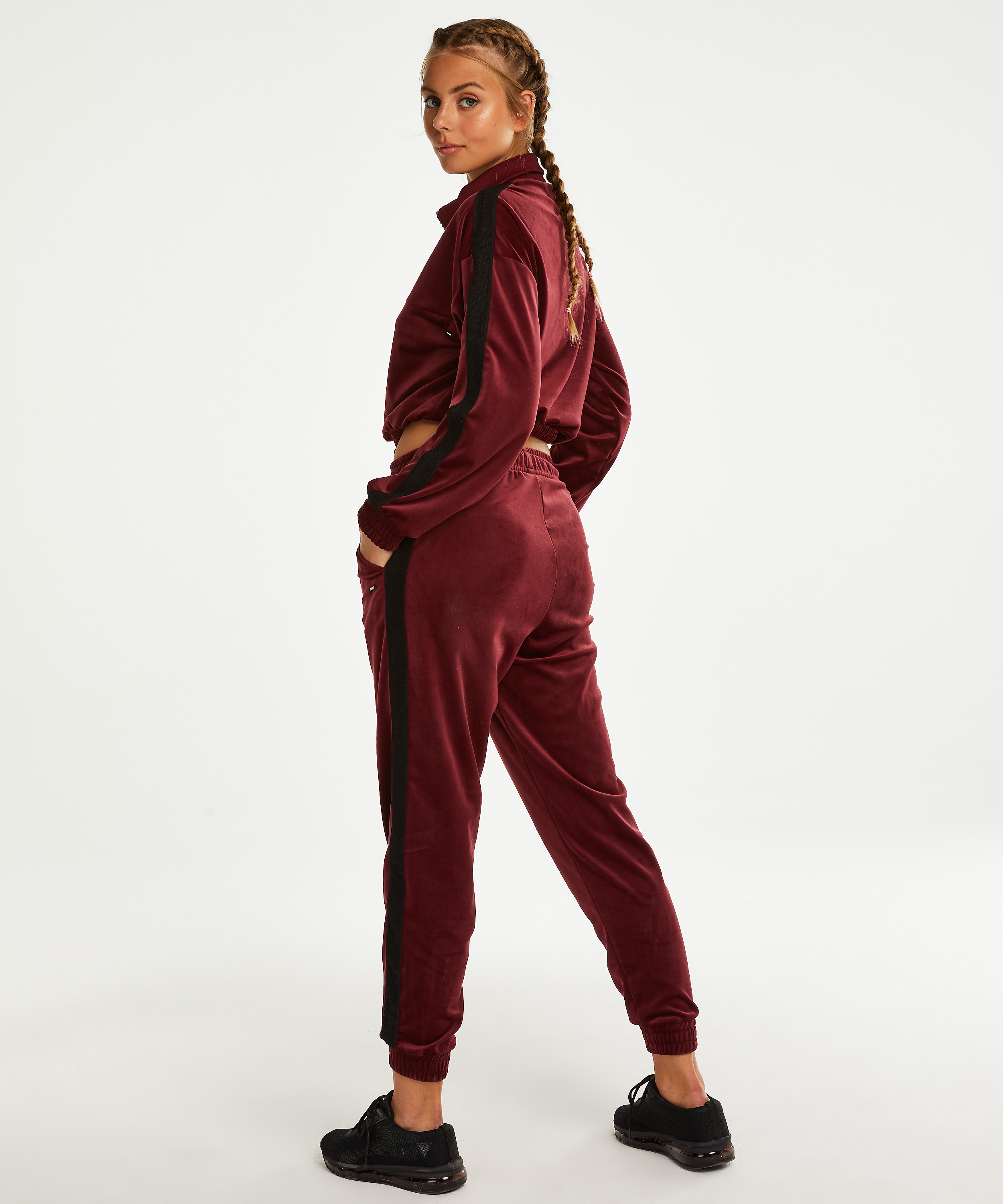 HKMX Sport pants Velours, Red, main