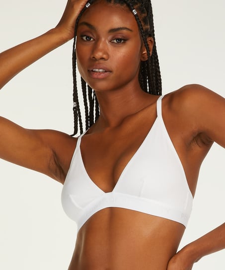 Cutie Triangle Bralette, White