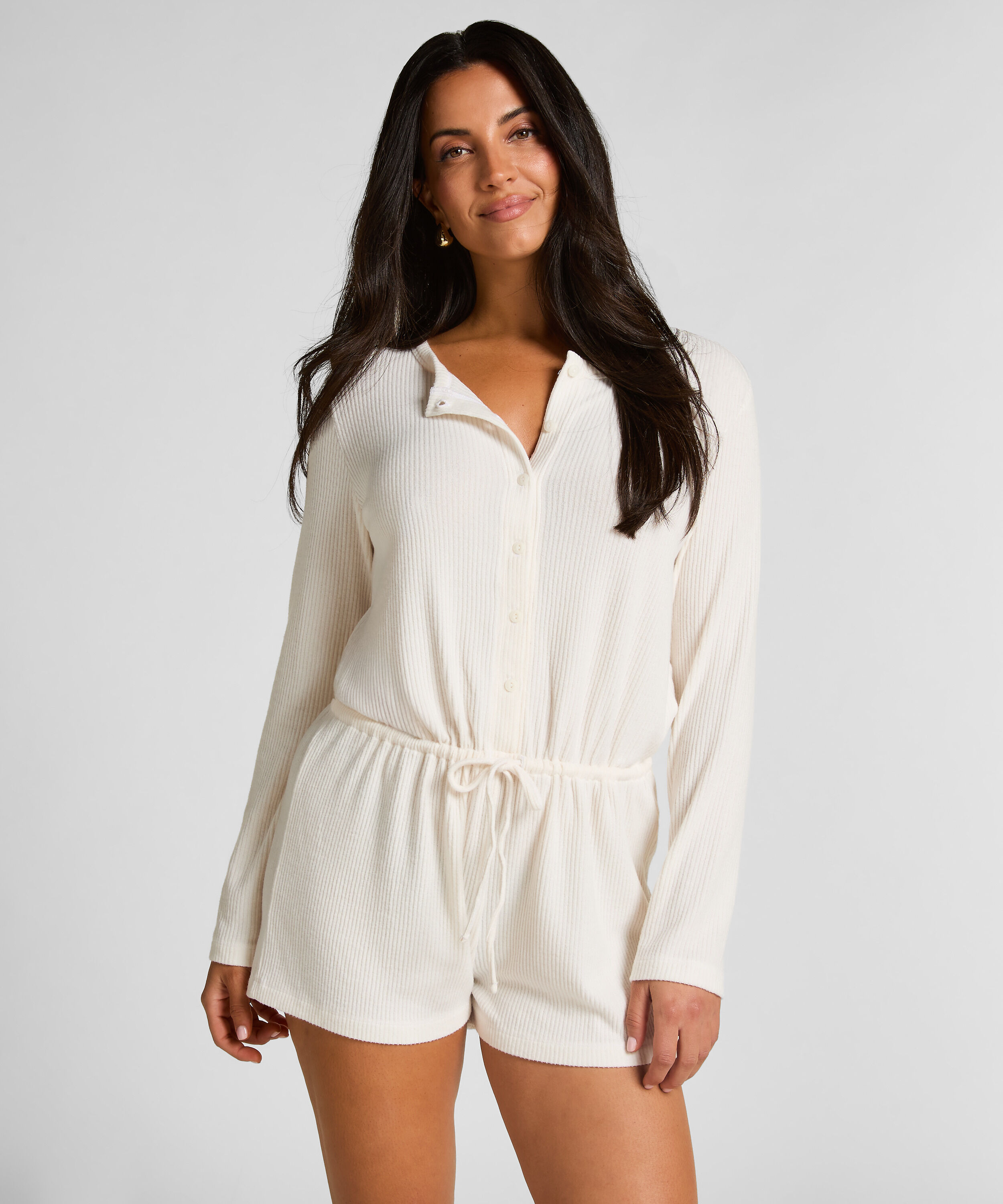 Onesie Short Jersey Rib, White