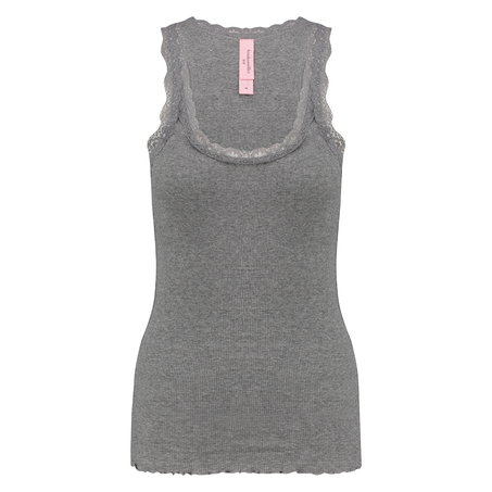 Top rib Cami lace, Grey