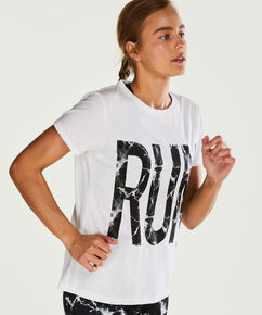 HKMX short-sleeved sports shirt, White