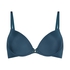 Plunge Padded Underwired Bra, Blue