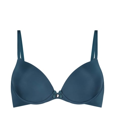 Plunge Padded Underwired Bra, Blue