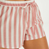Chambray Stripe Shorts, Pink