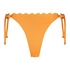 Scallop Lurex Cheeky Tanga Bikini Bottoms, Orange