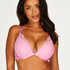 Daisy Padded Underwired Push-Up Bra, Pink