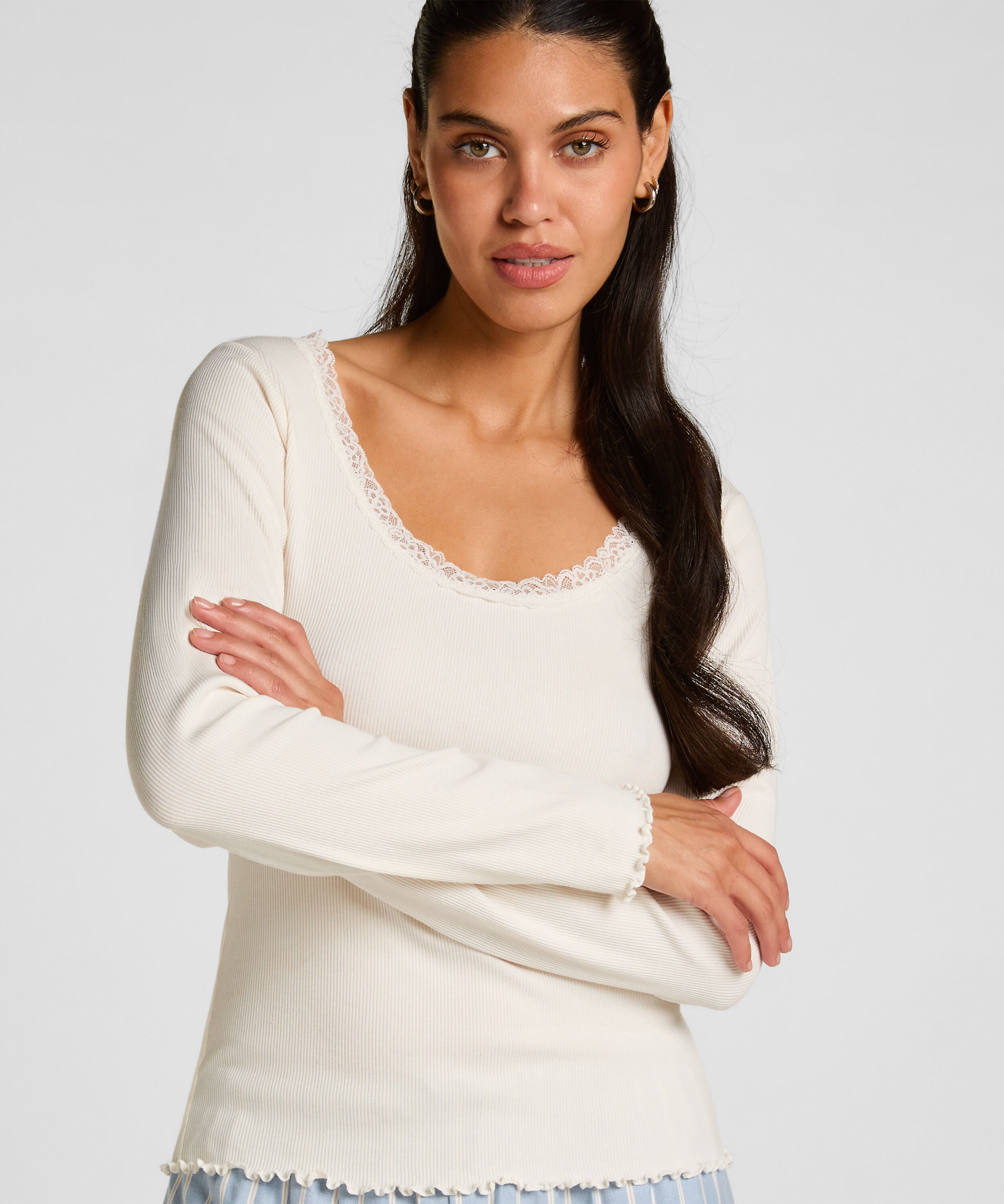 Top Jersey Lace, White Top Jersey Lace, White