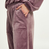 Tall Velours Jogging Bottoms, Purple
