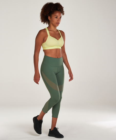 HKMX High waisted capri mesh, Green