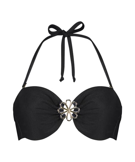 Yucatan Bandeau Bikini Top, Black