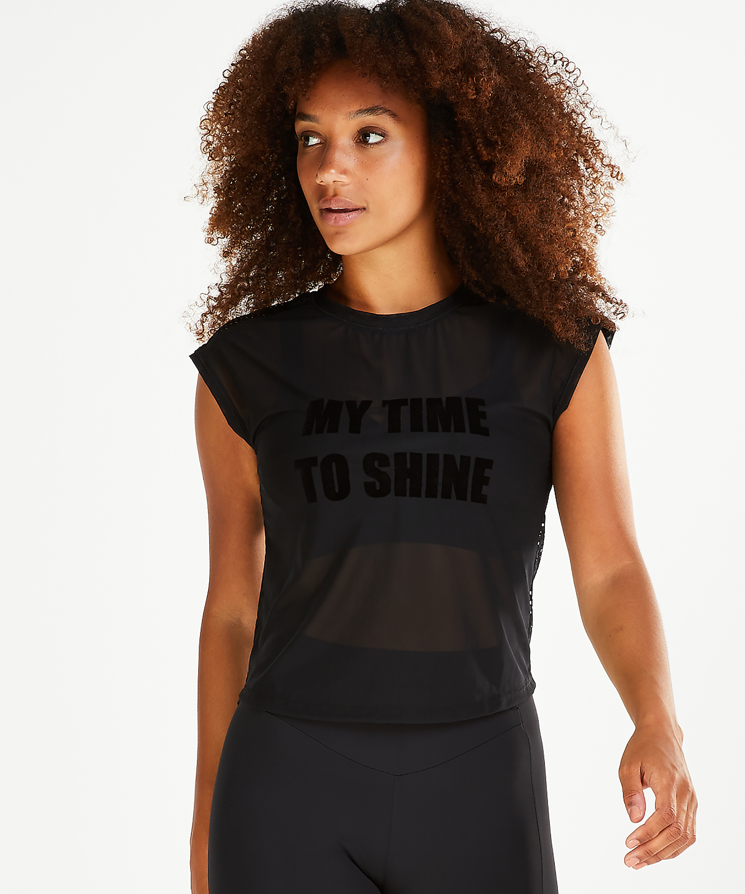 HKMX Time to shine Sports top, Black, main