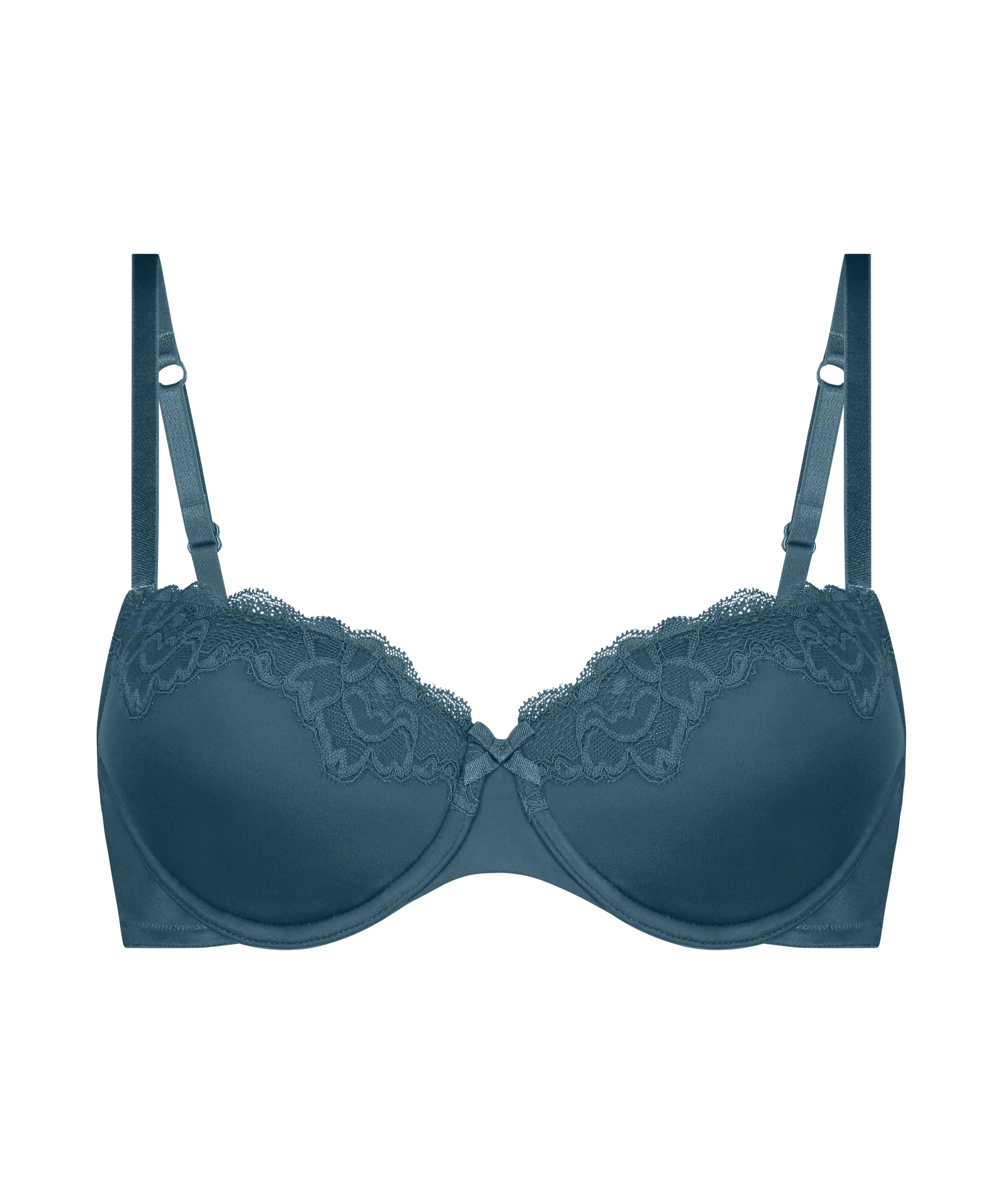 Lace & Shine Padded Underwired Bra, Blue