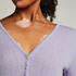 Henley Pyjama Top, Purple