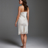 Satin Lace slip dress, Beige