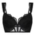 Whitney Padded Underwired Longline Push-Up Bra, Black