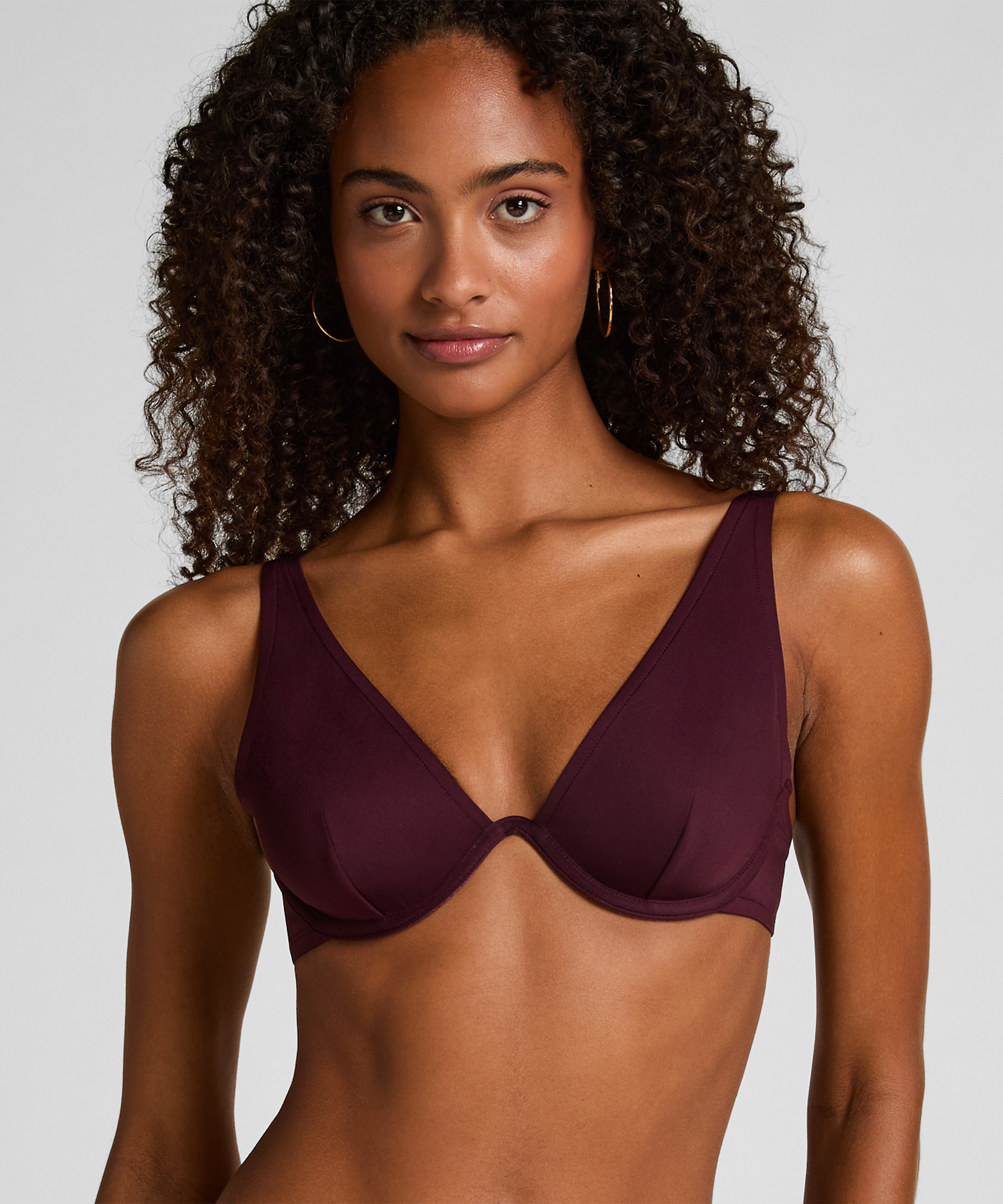 Neoprene Bikini Top, Purple, main