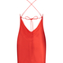 Satin Mini Dress, Red
