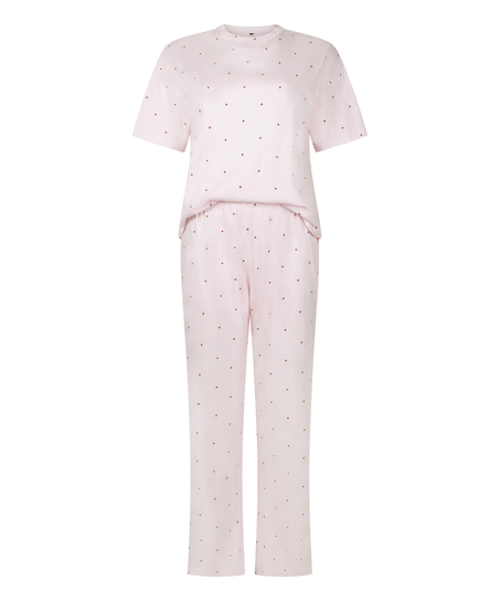 Pyjama Set Cotton Print, Pink