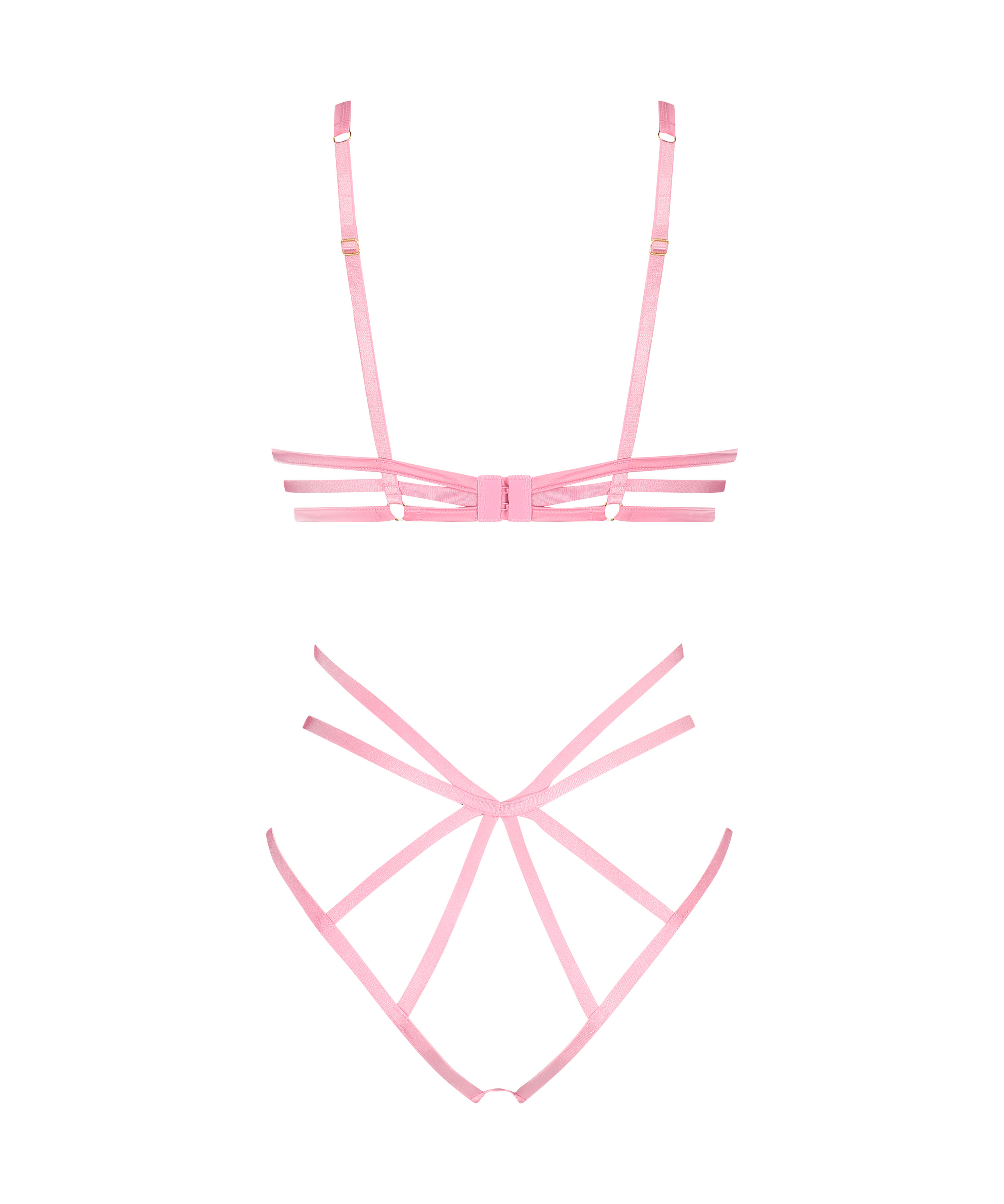 Private Open Crotch Mitzy Body, Pink, main