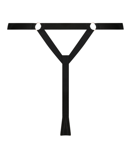 Tara high-cut thong, Black