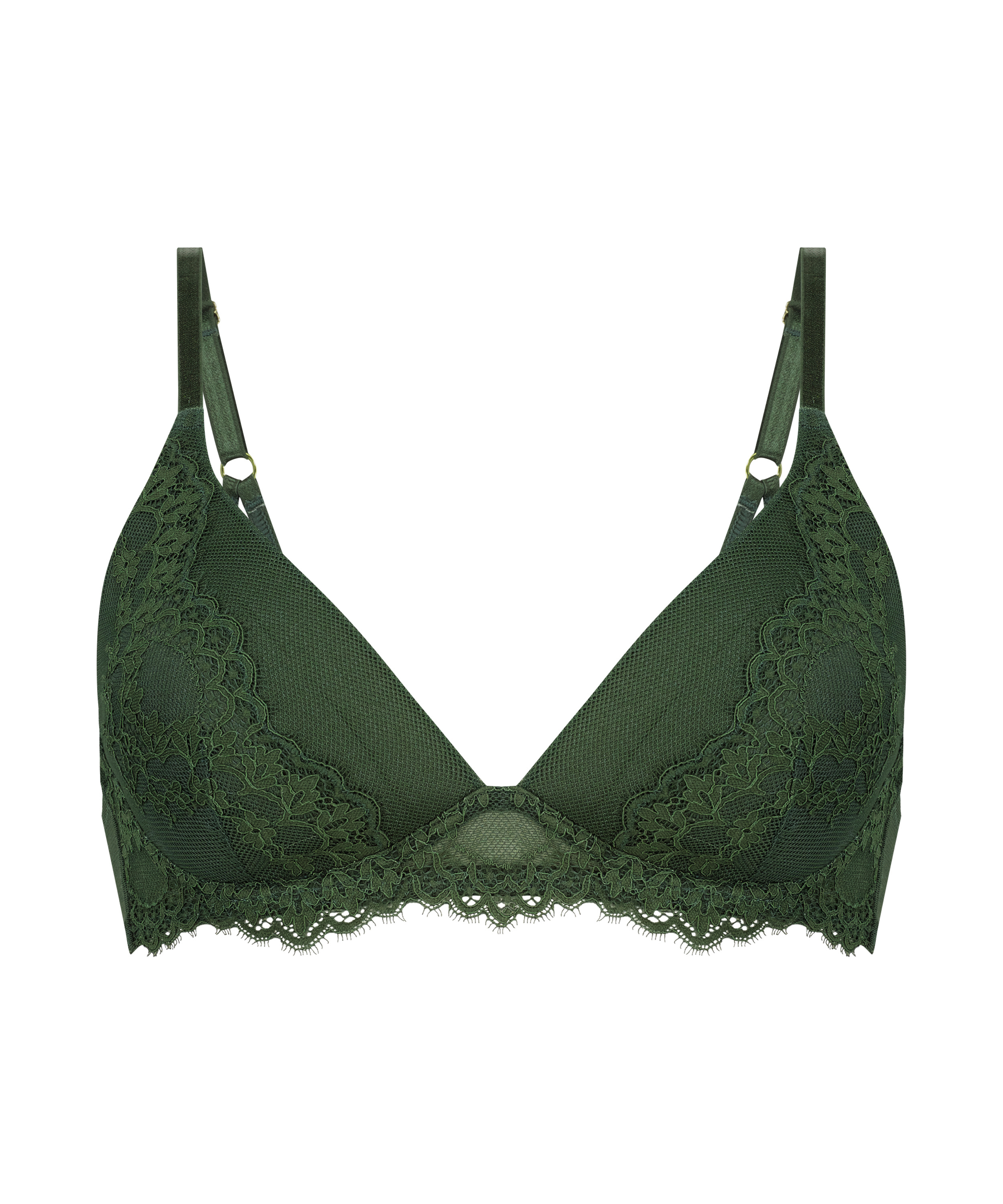 Miley padded non-underwired bra, Green, main
