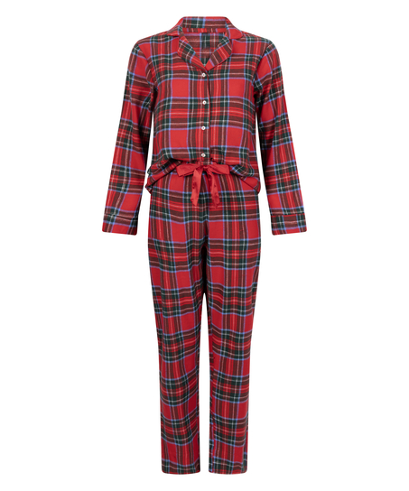 Flannel Pyjama Set, Red