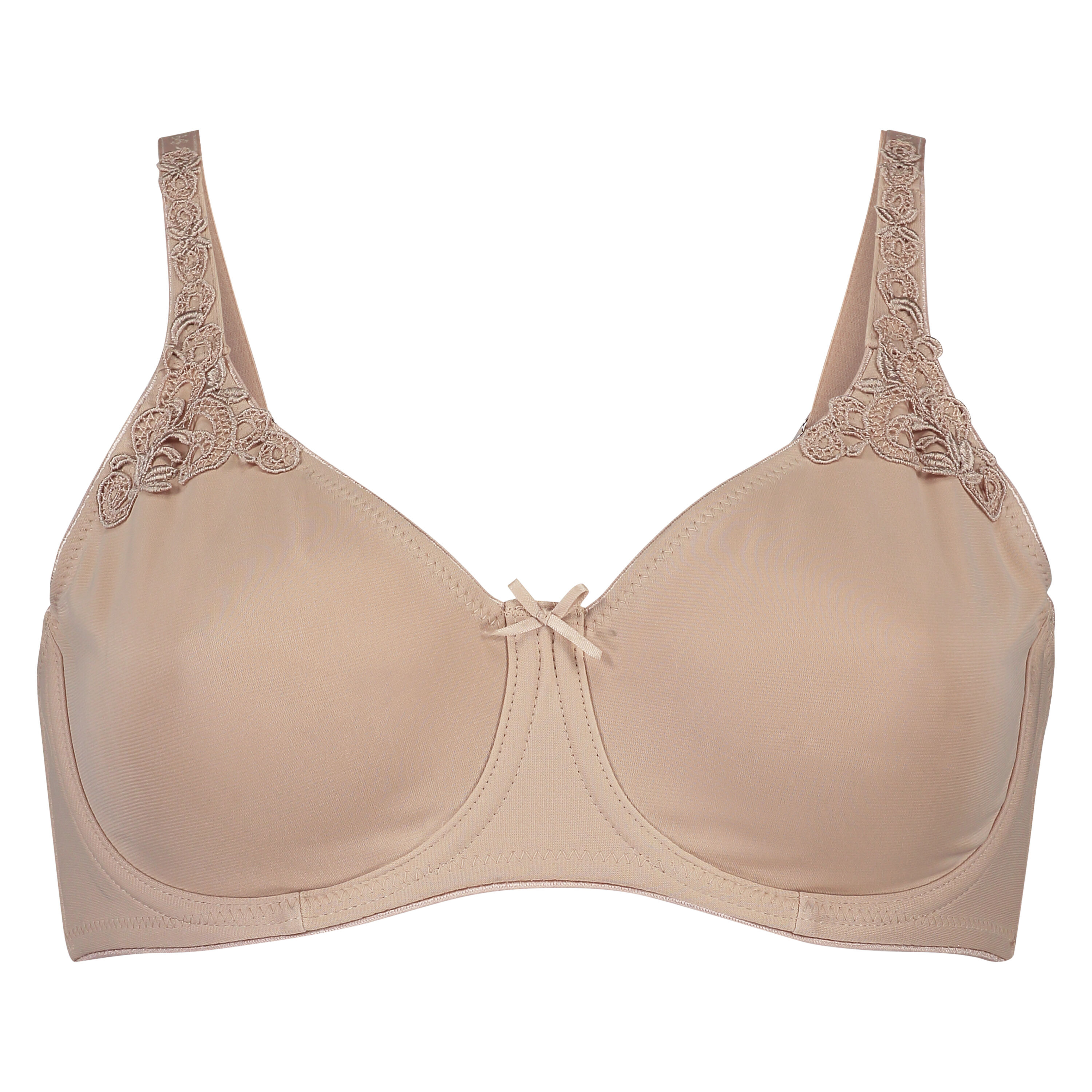 Non-Padded Underwired Minimizer Bra, Beige