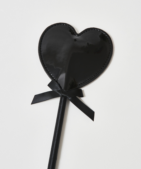 Leather-look private whip, Black